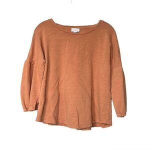 J.Jill Pure Jill 100% Cotton Sweater Womens MP Orange Boho‎ Lagenlook